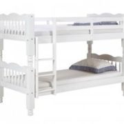 Trieste Chunky Pine Bunk Bed White Wash